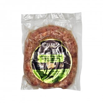 LINGUICA SUINA C/QUEIJO AZEITONA CELEBRA 500GR