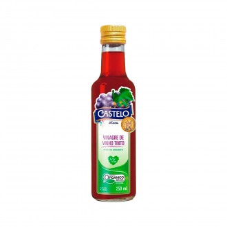VINAGRE DE VINHO TINTO ORGANICO LEVEVITA CASTELO 12X250ML