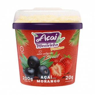 ACAI MINEIRINHO PREMIUM MORANGO 220ML
