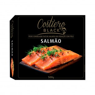 FILE DE SALMAO PORCOES CAIXETA COSTIERO 500GR